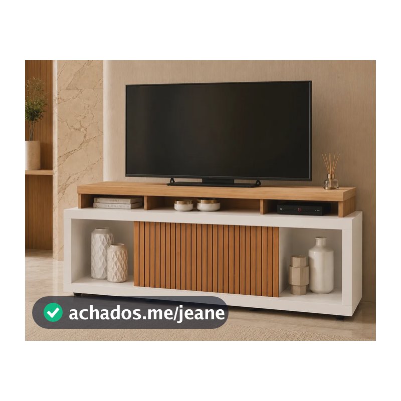 Rack para tv até 70 polegadas aegon cor freijó/off white