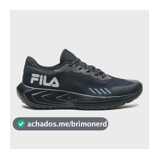 Tênis Fila Sprint Masculino Esportivo Caminhada Confortável Preto/grafite Liso 40 Br