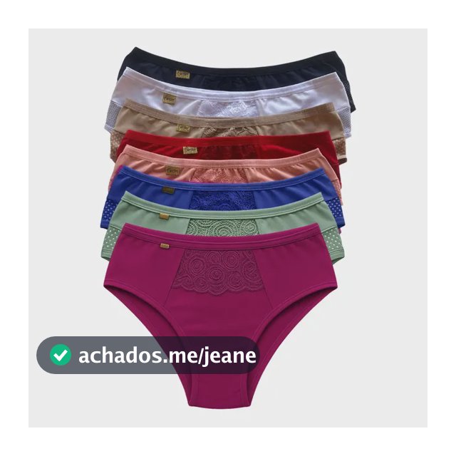Kit 5 Calcinha Feminina Cintura Alta Cós Alto Conforto