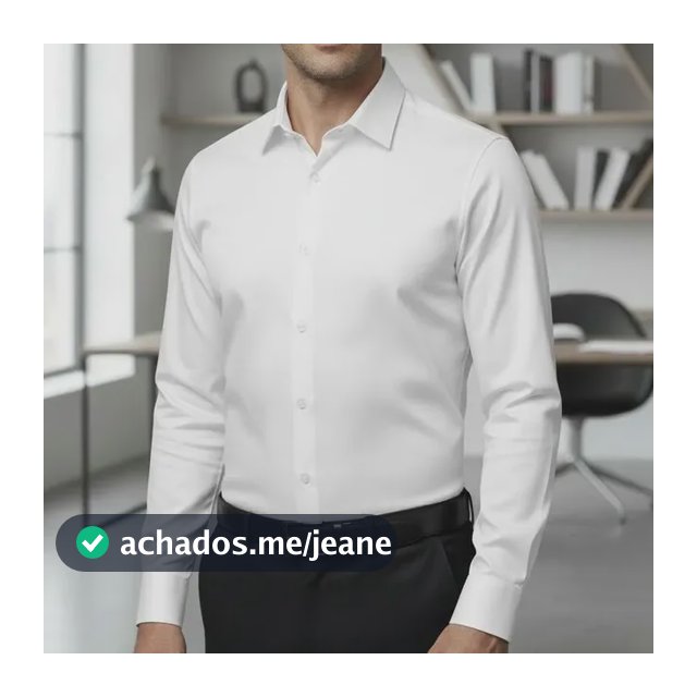Camisa Social Masculina Slim Fit Premium Manga Longa Lycra