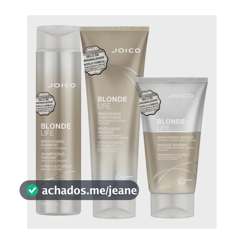 Kit Triplo Reconstrução Cabelos Loiros Opacos Descoloridos