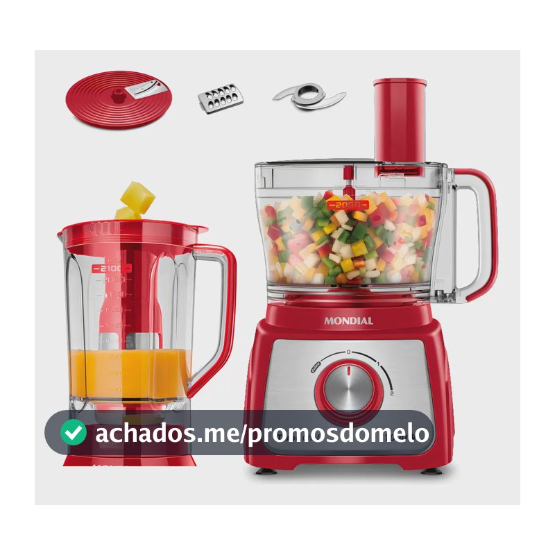 Multiprocessador Turbo Chef 5 em 1 Mondial 1000W MPN-01-R