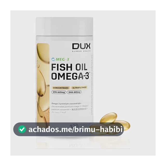 Ômega 3 Fish Oil Sem Sabor 120 Cápsulas Dux Human Health Sem Sabor