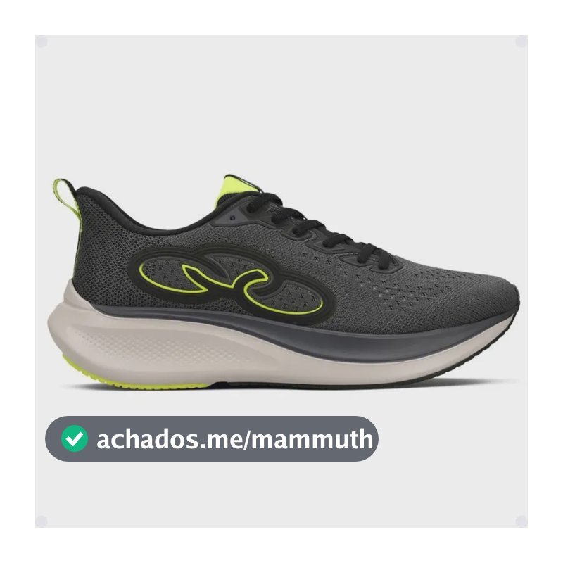 Tênis Olympikus Voa 3 Corrida Academia Esporte Original Chumbo/limão 41 Br
