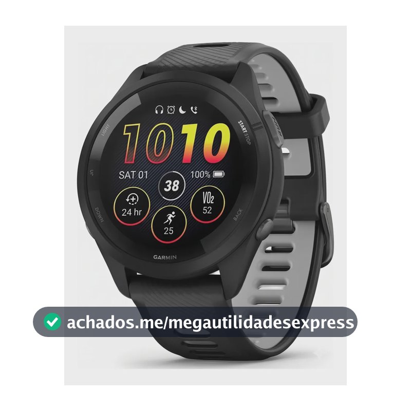 Garmin Forerunner 265 Smartwatch Music Esportivo Cinza Preto