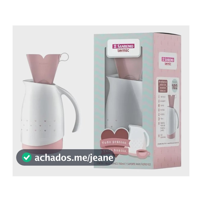 Garrafa Térmica SANREMO 700ml com Suporte de Filtro Coador 102