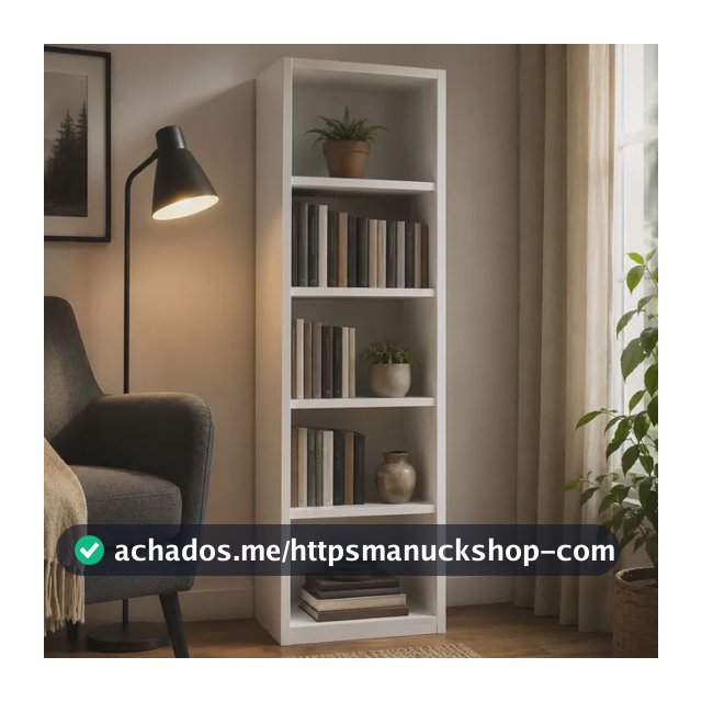 Armário Multiuso Vertical Branco Com Nichos Abertos Branco