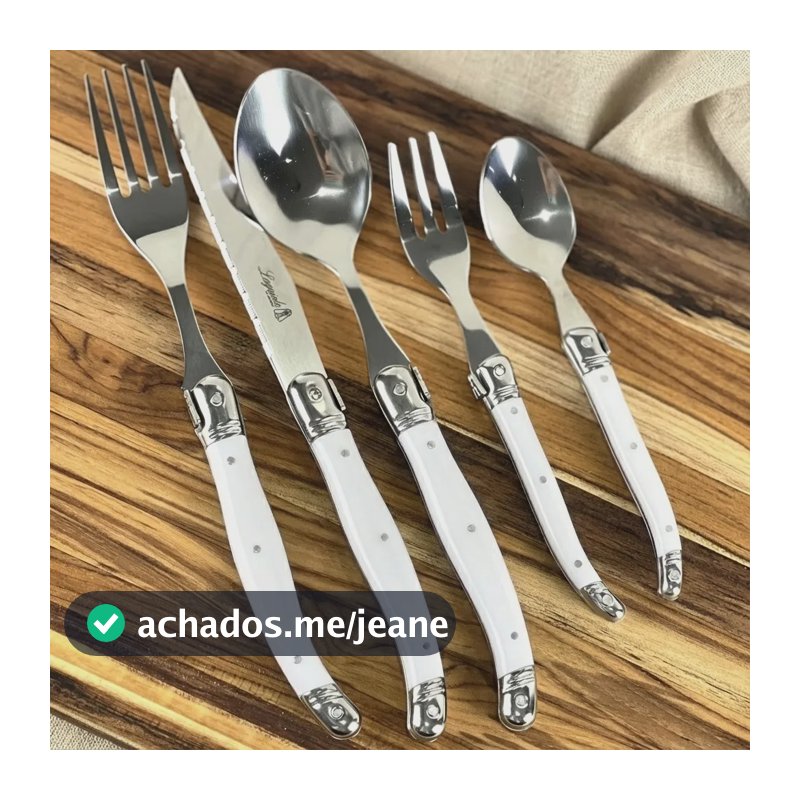 Faqueiro Laguiole La Maison Luxo 30 Peças Branco