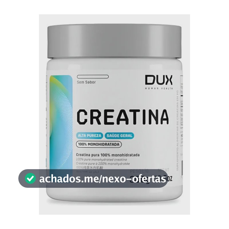 Dux Creatina Monohidratada 100% Pura 300g  Ganho De Massa Sem Sabor