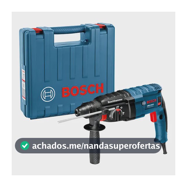 Martelete Rompedor e Perfurador Bosch GBH 2-24 D 220V + Maleta 06112A02E0