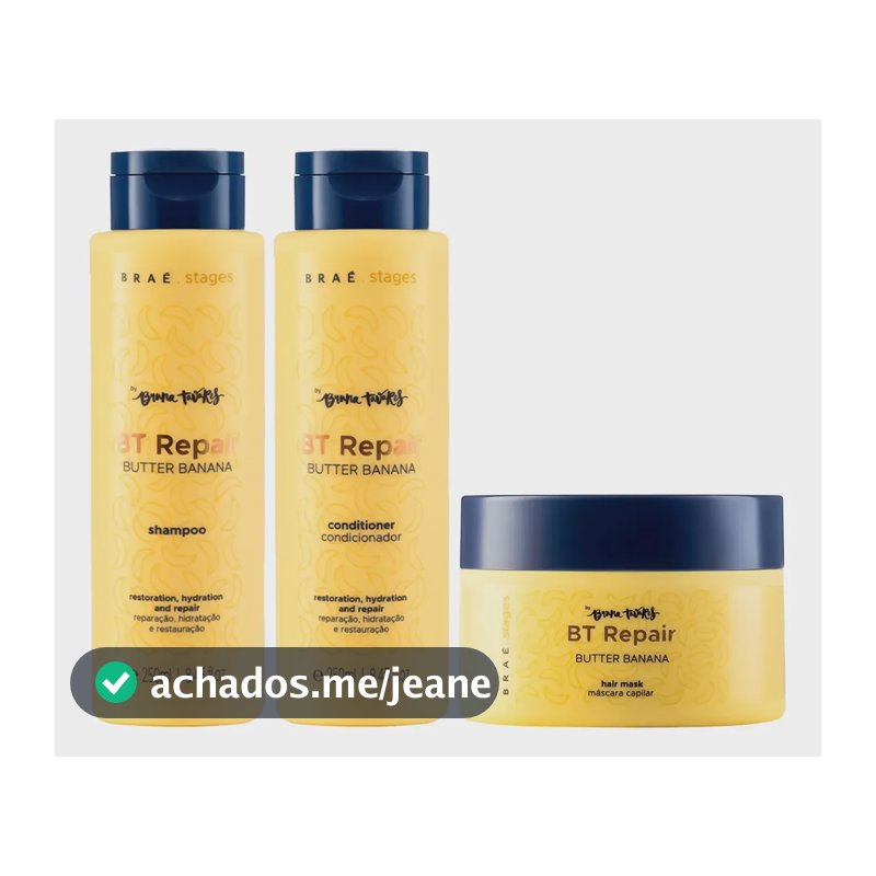 Kit Stages Bt Repair Butter Banana Sh + Cd + Masc - Braé