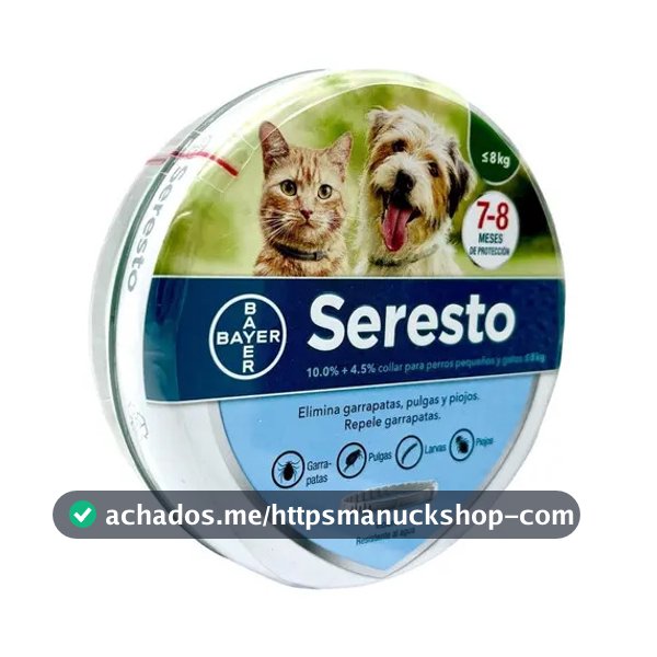 Coleira Seresto resistente a pulgas e carrapatos Cats Dogs 8k