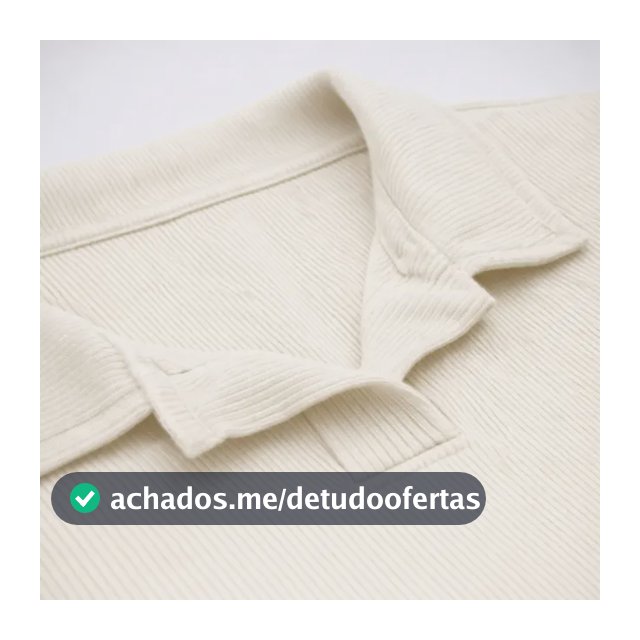 Camisa Camiseta Polo Masculina Texturizada Sem Botão