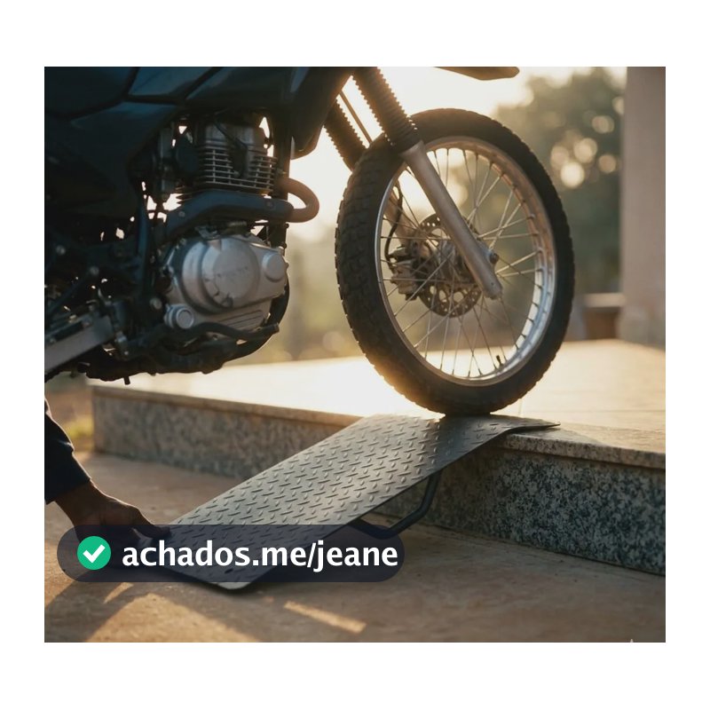 1 Peça Rampa Acesso De Carro E Moto Ferro Preto