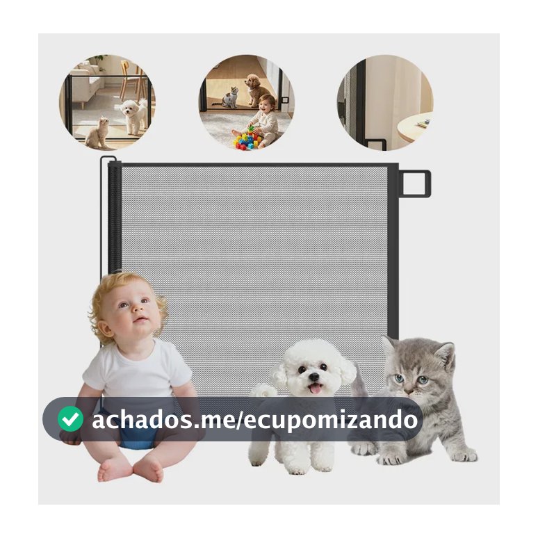 180x78cm Portão Retrátil Segurança Bebê Pet, Sem Furar, Cercado Isolante Para Escadas, Corredores E Portas