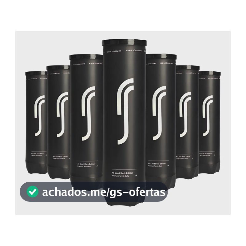 Bola De Tênis Robin Söderling Black Ed 06 Tubos Com 4 Bolas Amarelo