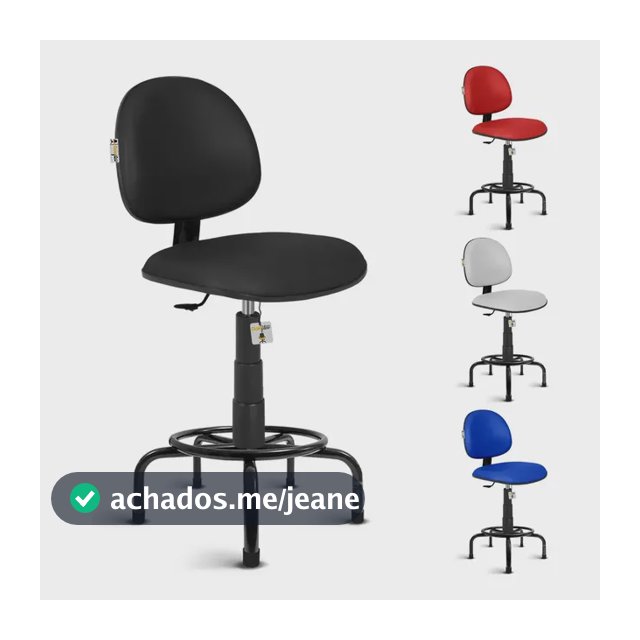Cadeira Caixa Alta Reforçada Executiva Até 160kg C/ Aro Rv