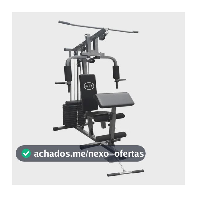 Estação De Musculação Com 80kg Aparelho Ginastic Cor da estrutura Cinza Cor do estofamento Preto