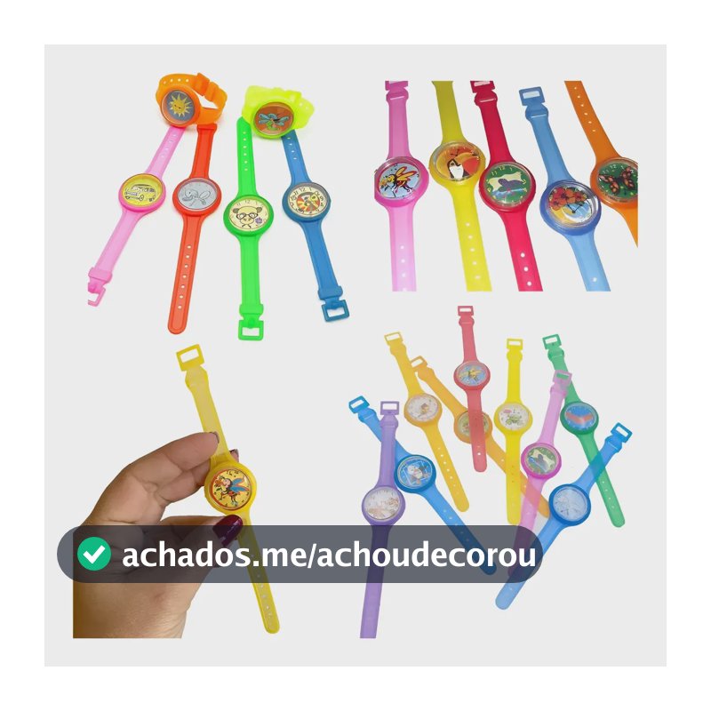 Kit 50 Mini Relógio Brinquedo Infantil Lembrancinha Festa