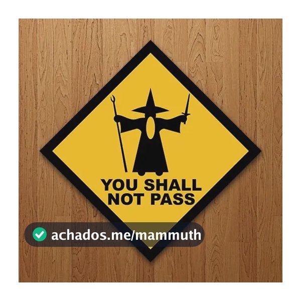 Placa Decorativa Nerd - You Shall Not Pass (27x27)