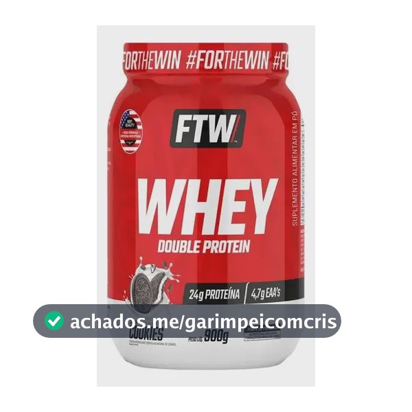 Whey Protein Double Protein Ftw 900g - Suplemento Em Pote Sabor Cookies
