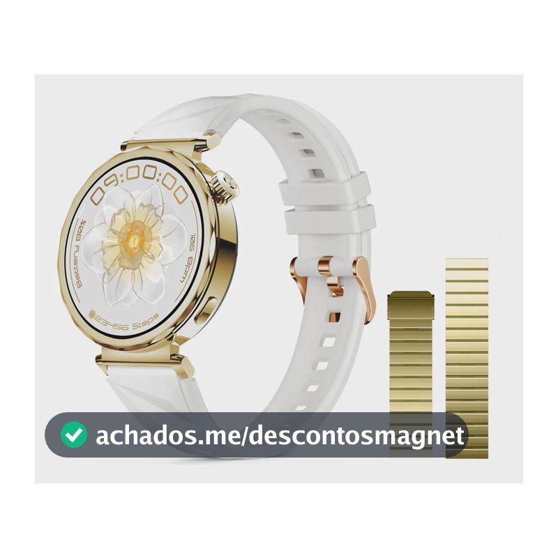 Smartwatch Feminino Aurafit Am23 Tela 1.32 Dourado-champanhe Dourado-champanhe Smartwatches Para Mulheres Dourado-champanhe/branco-pérola