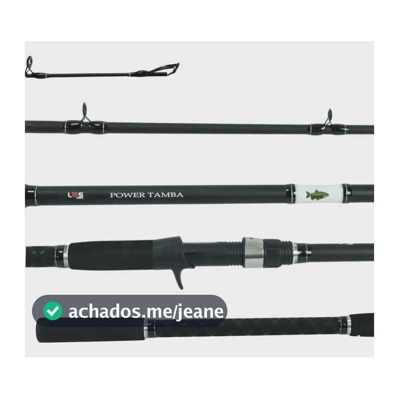 Vara P/ Carretilha Lumis Power Tamba 2,10 M 40 Lb 2 Partes Preto