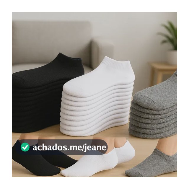 Kit 24 Pares Meia Soquete Cano Curto Unissex Atacado Cores