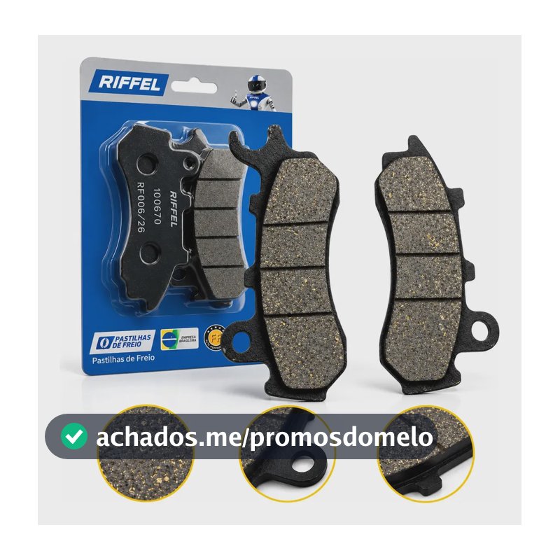 Pastilha Freio Dianteira Moto Fan Titan 160 / 18 A 24 Riffel
