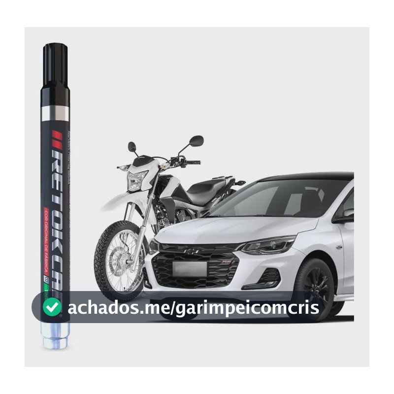 Caneta Reparadora Pintura Branca Automotiva Tira Risco Carro