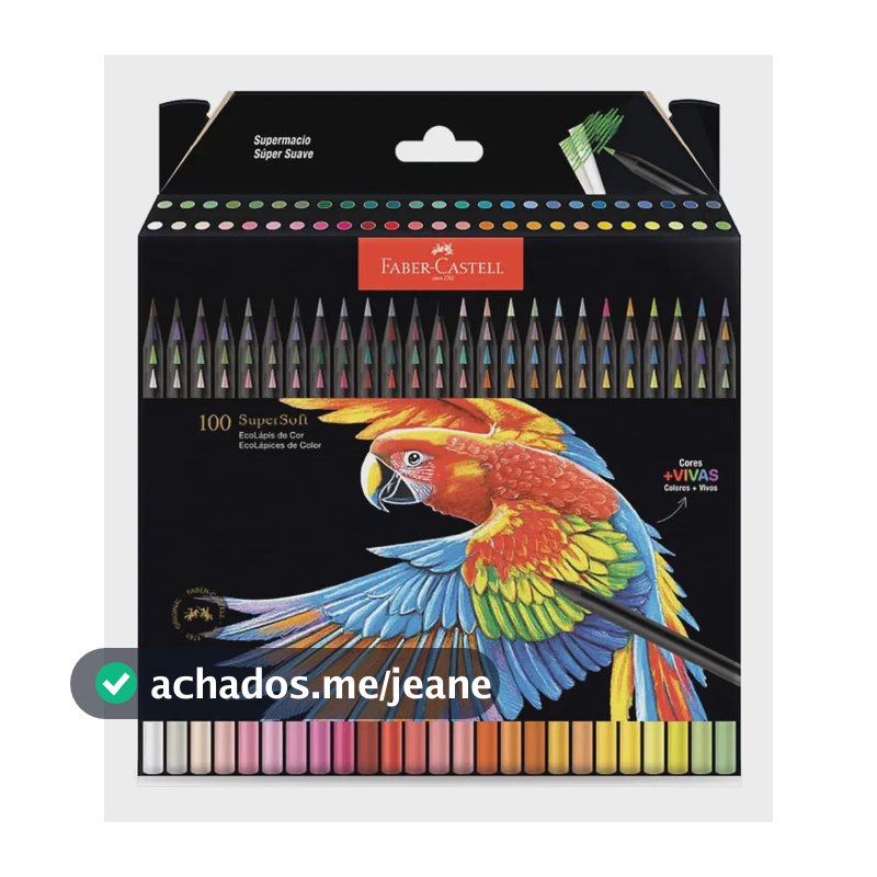 Lapis De Cor 100 Cores Supersoft Faber Castell Desenho Artes