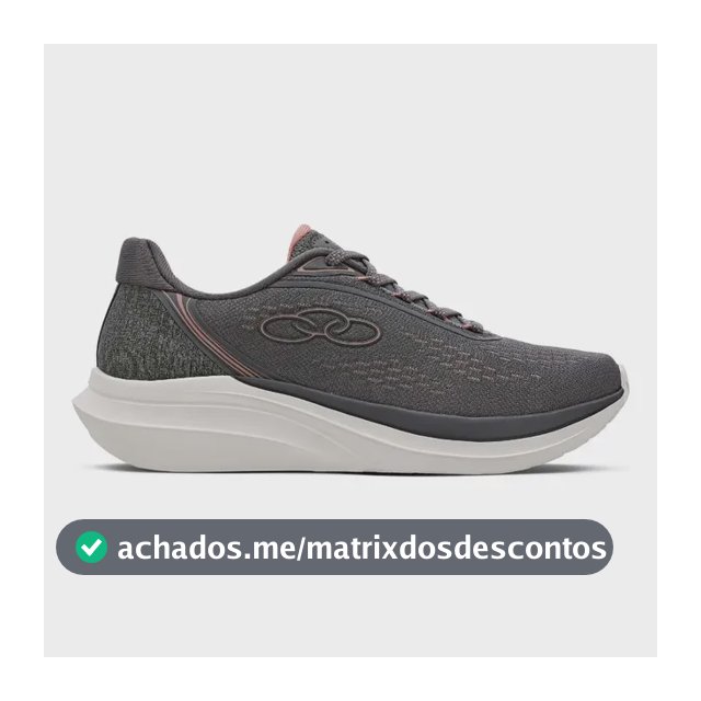 Tênis Feminino Role Olympikus Chumbo Liso 37 Br