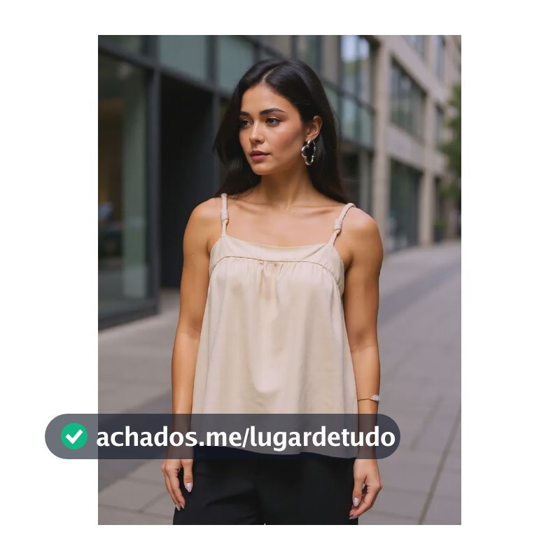 Regata Feminina Hering Com Prega Creme Liso M