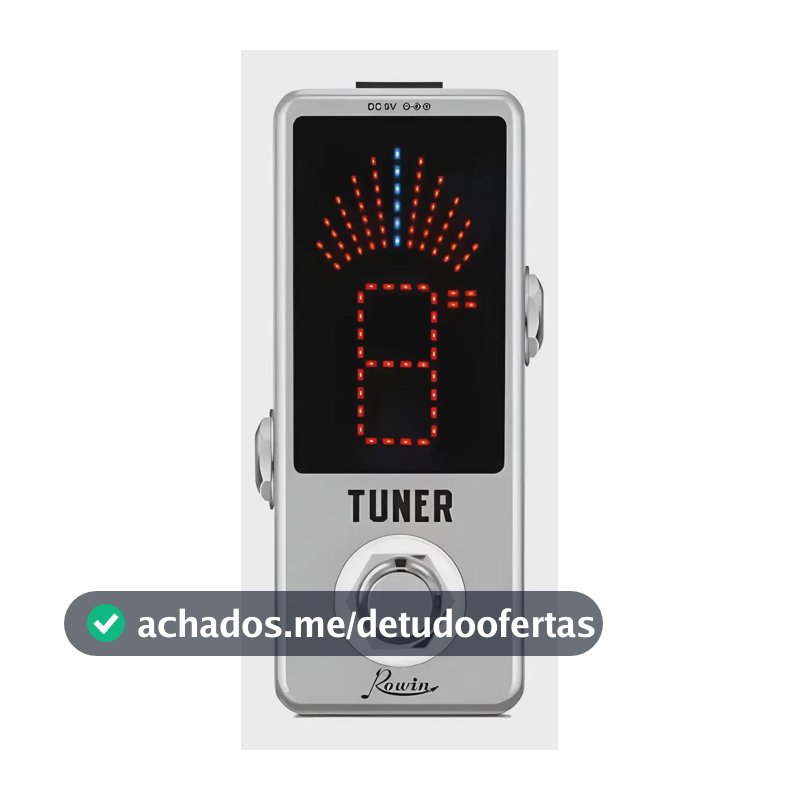 Mini Pedal Afinador Tuner Guitarra Cromático Rowin Lt-910