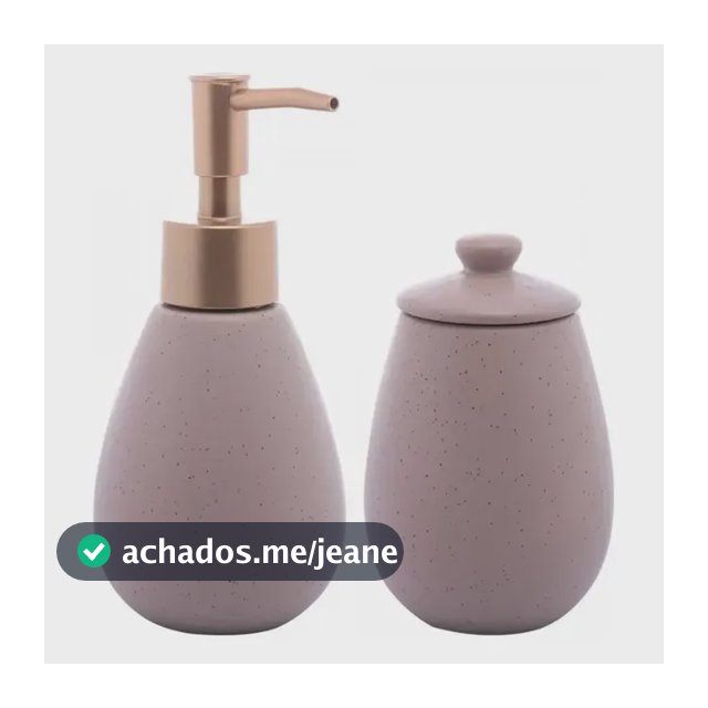 Conjunto Para Banheiro Em Cerâmica Granilite Com 2 Peças Wol