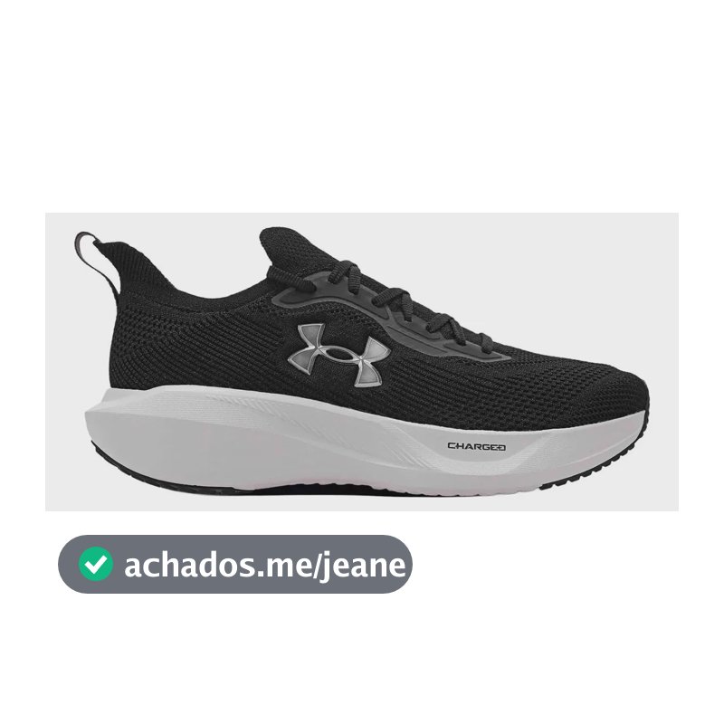 Tênis Masculino De Corrida Charged Slight 3 Se Under Armour Preto E Branco 42 Br