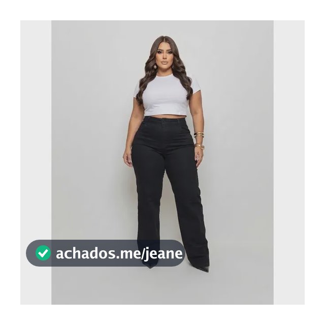 Calça Jeans Wide Leg Feminina Plus Size Destroyed