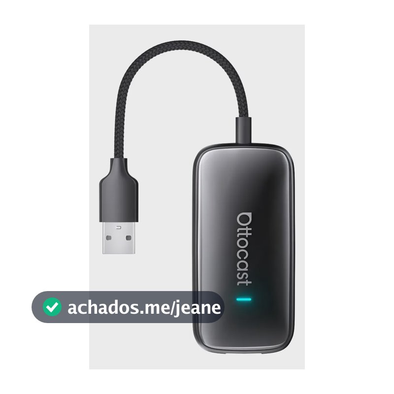 Ottocast Adaptador Sem Fio Carplay/android Auto 4gb 32gb