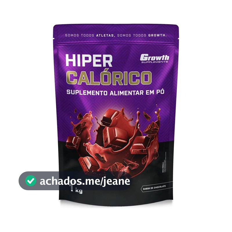 Hipercalórico 1kg Growth Supplements - Sabor Chocolate