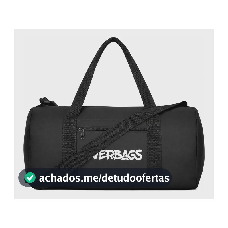 Mala Streetbag Treino Bolsa Academia Fitness Multiuso Estilo Esportiva Preta
