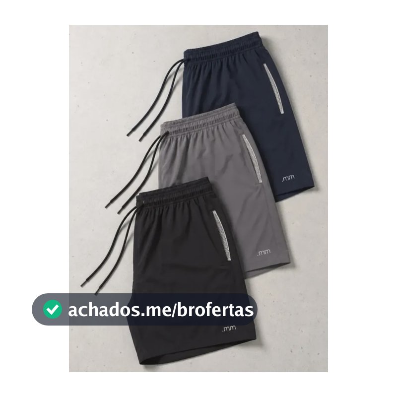 Kit 3 Bermuda Masculina Tactel Com Elastano Academia Treino Preto-marinho-cinza G