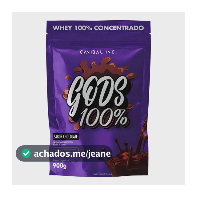 Gods Whey Protein 100% Refil 900g Chocolate - Canibal Inc