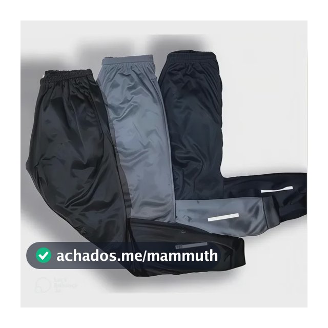 Kit 3 Calça Chimpa Poliéster Zíper No Bolso Corrida Esporte