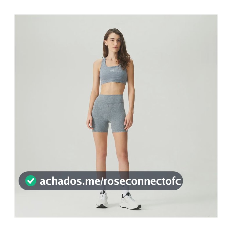 Bermuda Feminina Flat Life Ii Fila Cinza Medio Liso G