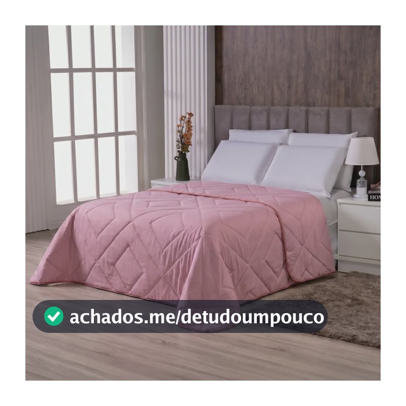 Edredom King Size Percal 400 Fios Grosso Gigante Matelado Rose
