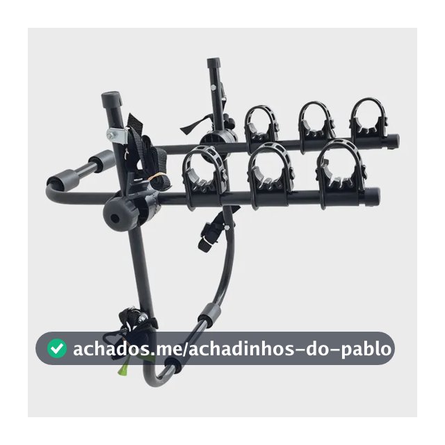 Suporte Transbike P/ 3 Bikes Apoio Fixo Sedan Hatch Suv True Cor Preto