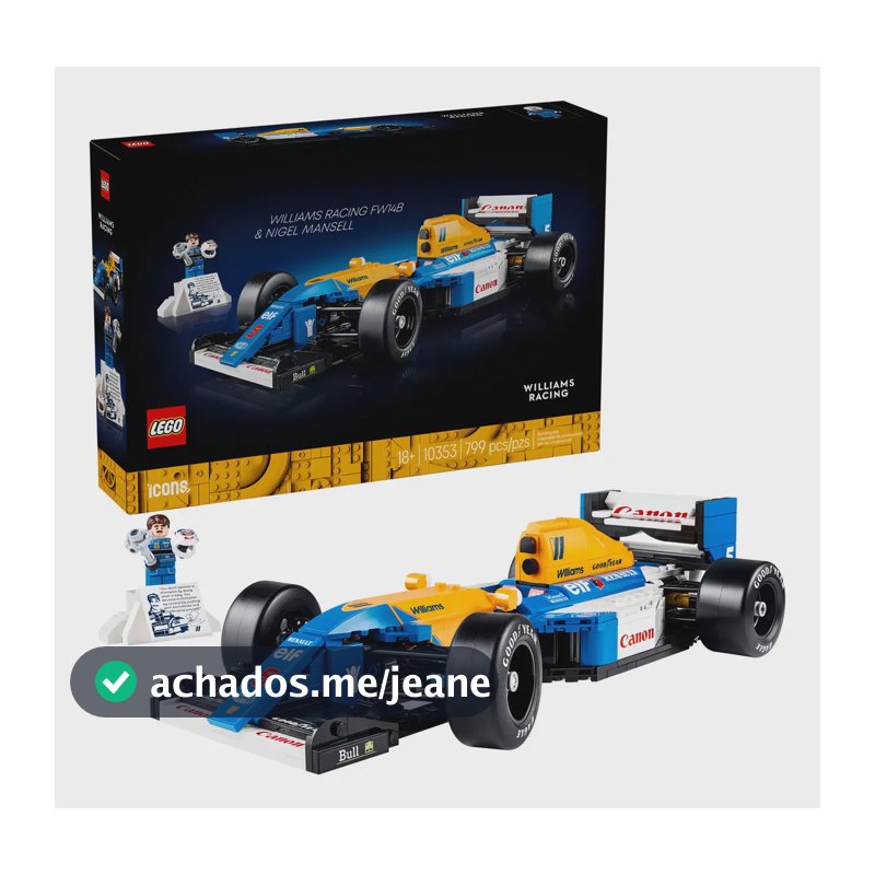 Lego Icons 10353 - Williams Racing Fw14b E Nigel Mansell Quantidade De Peças 799
