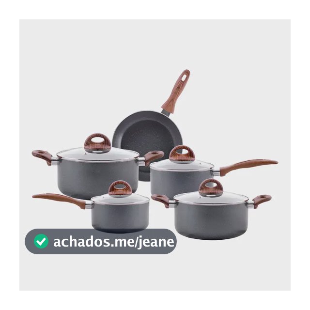 Jogo De Panelas Brinox Antiaderente Ceramic Indução 5 Peças