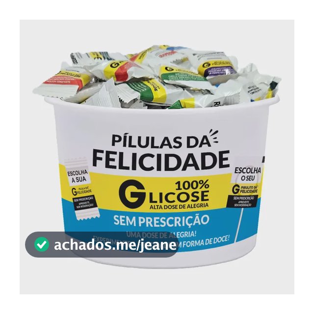 Kit Balde Com 150 Balas Já Personalizadas Pílulas Felicidade