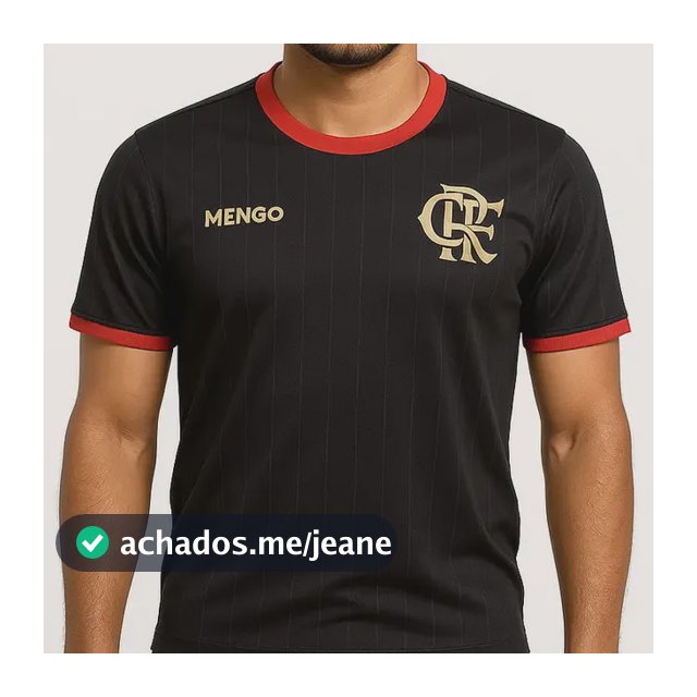 Camisa Flamengo Masculina Mistura Preta Oficial Licenciada